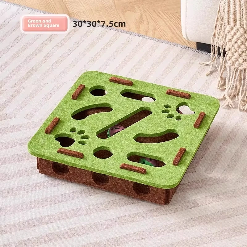 Interactive Cat Puzzle Ball for Indoor Exercise and Hunting