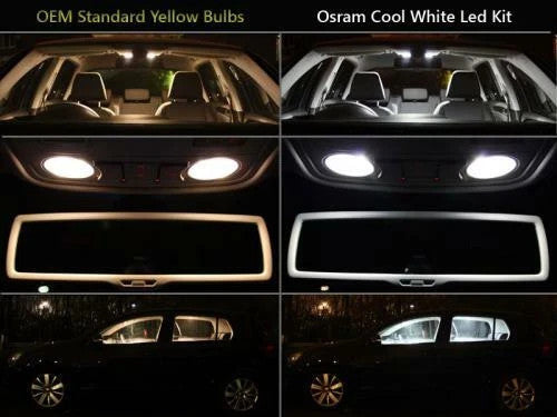 Osram T10 501 W5W White LED Sidelight/Interior Bulbs 12V 1W 6000K