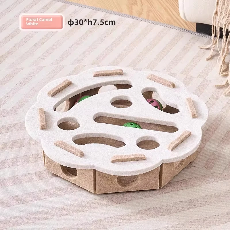 Interactive Cat Puzzle Ball for Indoor Exercise and Hunting