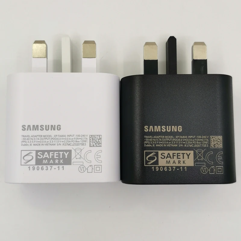 Samsung 45W Super Fast Charger with UK Plug and 6ft Cable for Galaxy Phones