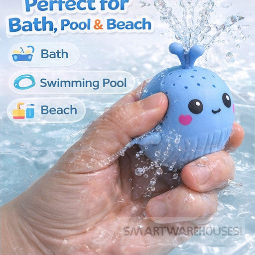 ZBS Whale Bath Sponge Squeeze Toy for Babies and Children