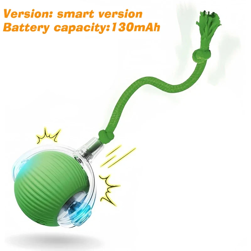 Automatic Rolling Ball Toy with Faux Tail for Cats and Dogs
