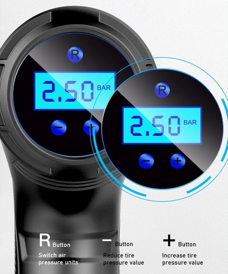 Cordless Portable Electric Car Tyre Inflator and Air Compressor