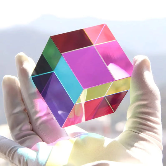20mm Glass CMY Optical Prism Cube for Photography and Colour Refraction