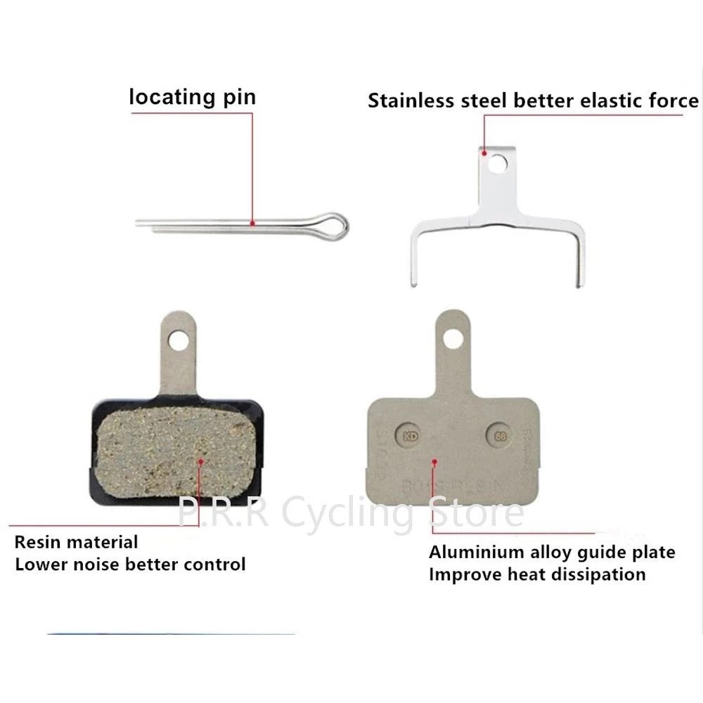 Shimano B01S Resin Disc Brake Pads for M315/MT200/B05S/M395/Acera/Alivio — 2 Pairs
