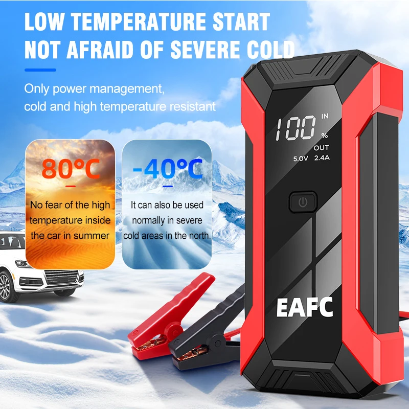 EAFC 600A 12V Car Battery Jump Starter and Power Bank