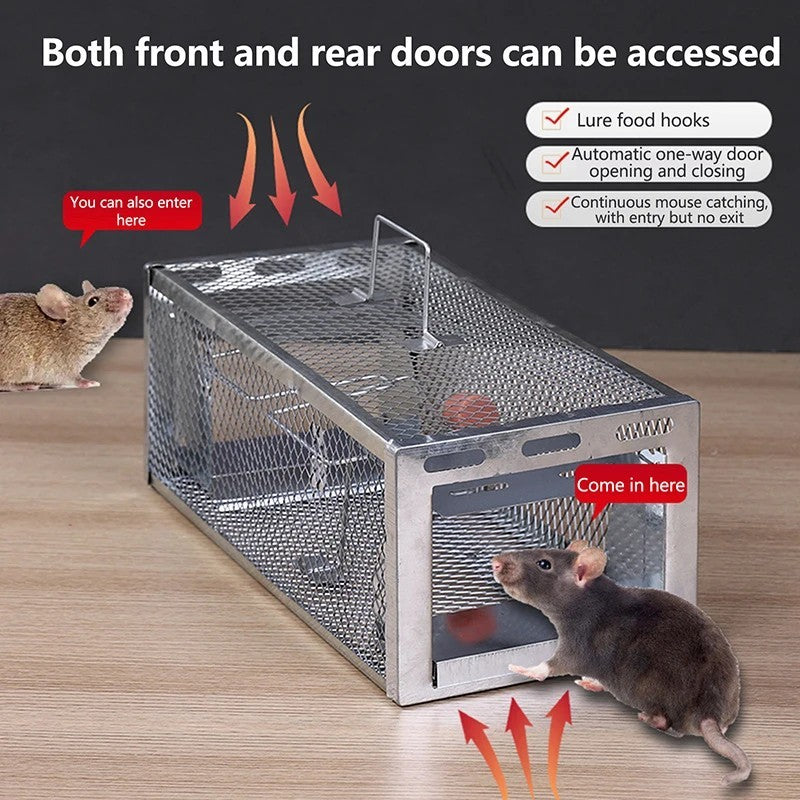 Heavy-Duty Two-Door Humane Rat and Squirrel Cage Trap