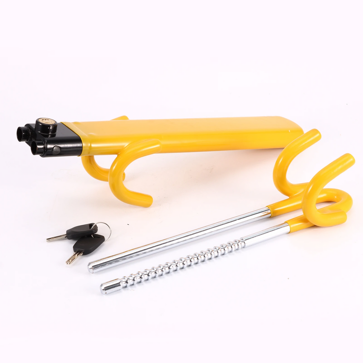 Heavy-Duty High-Security Steering Wheel Lock with Anti-Theft Hook for Cars/Vans