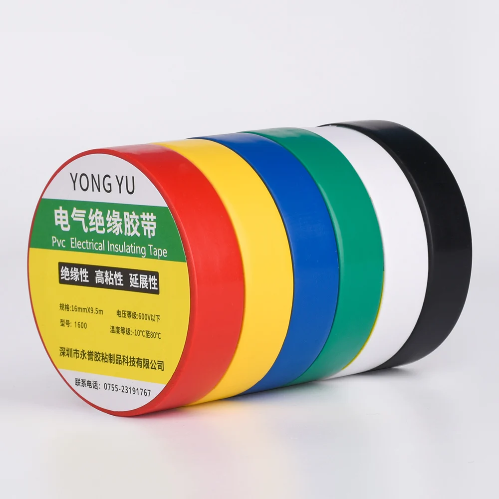 WRWR High-Temperature Black Electrical Insulation Tape — 10 Rolls