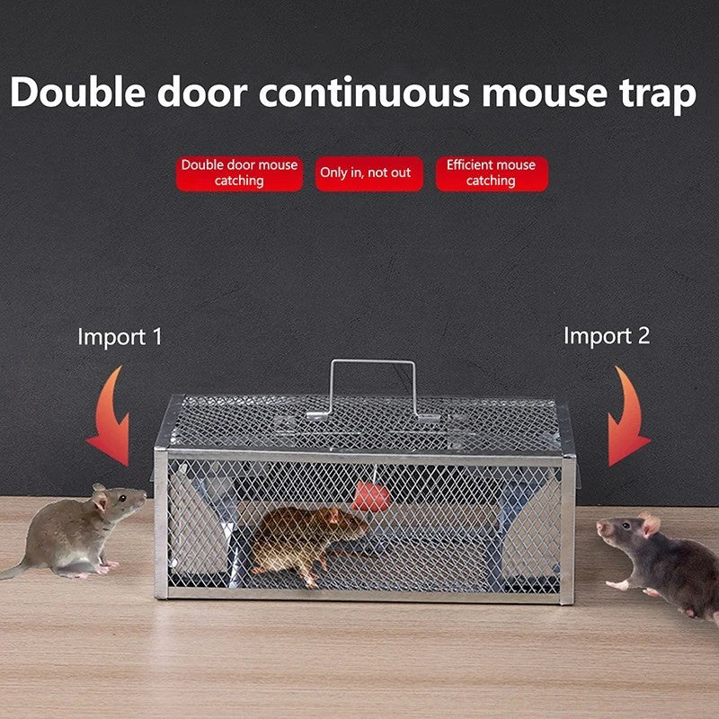 Heavy-Duty Two-Door Humane Rat and Squirrel Cage Trap
