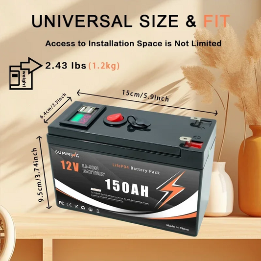 ZSB 12V 18650 150000mAh LiFePO4 Battery with BMS and 4000+ Cycles