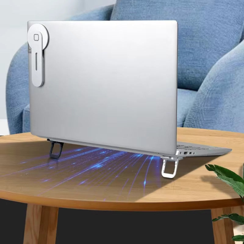 Adjustable Foldable Invisible Mini Laptop and Keyboard Risers — Twin Pack