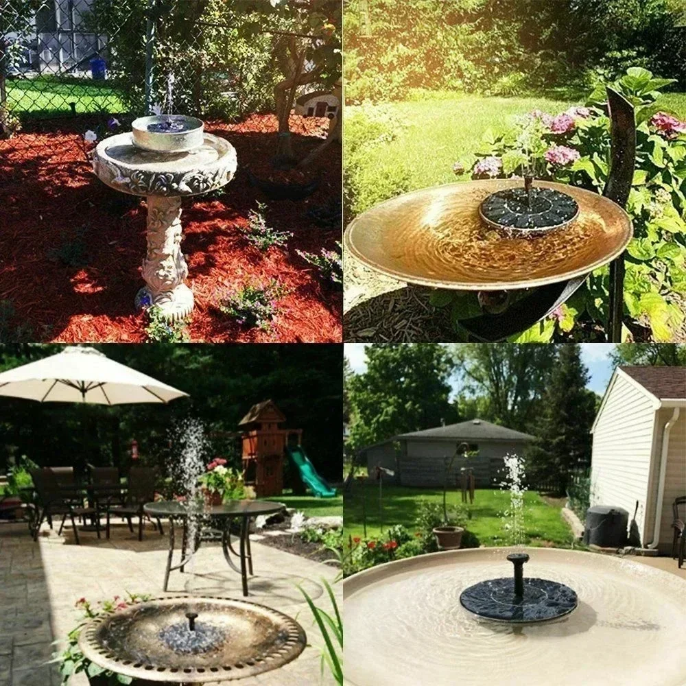 Solar-Powered Floating Fountain Pump for Pond or Bird Bath