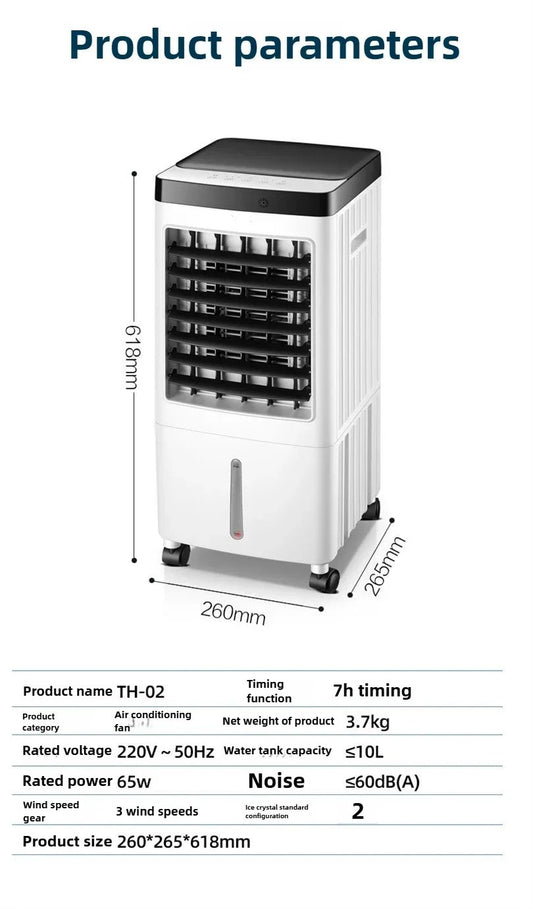 10L 3-in-1 Portable Air Cooler, Fan and Humidifier with Remote