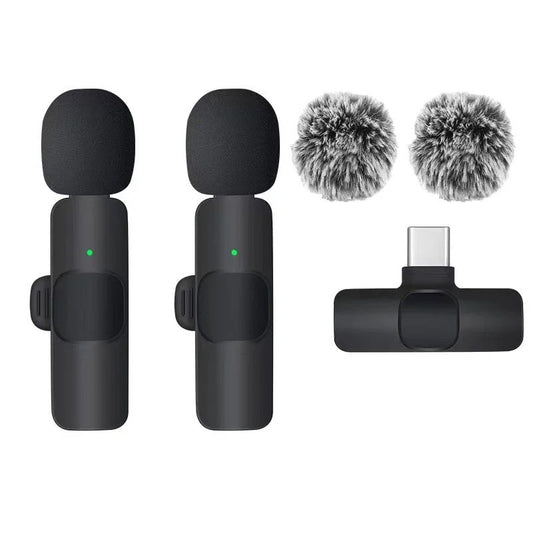 Basix Wireless Lavalier Clip Microphone for iPhone/Samsung Audio and Video