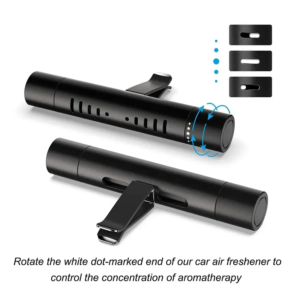 ZBS Car Air Vent Perfume Diffuser with 5 Fragrance Sticks — Black