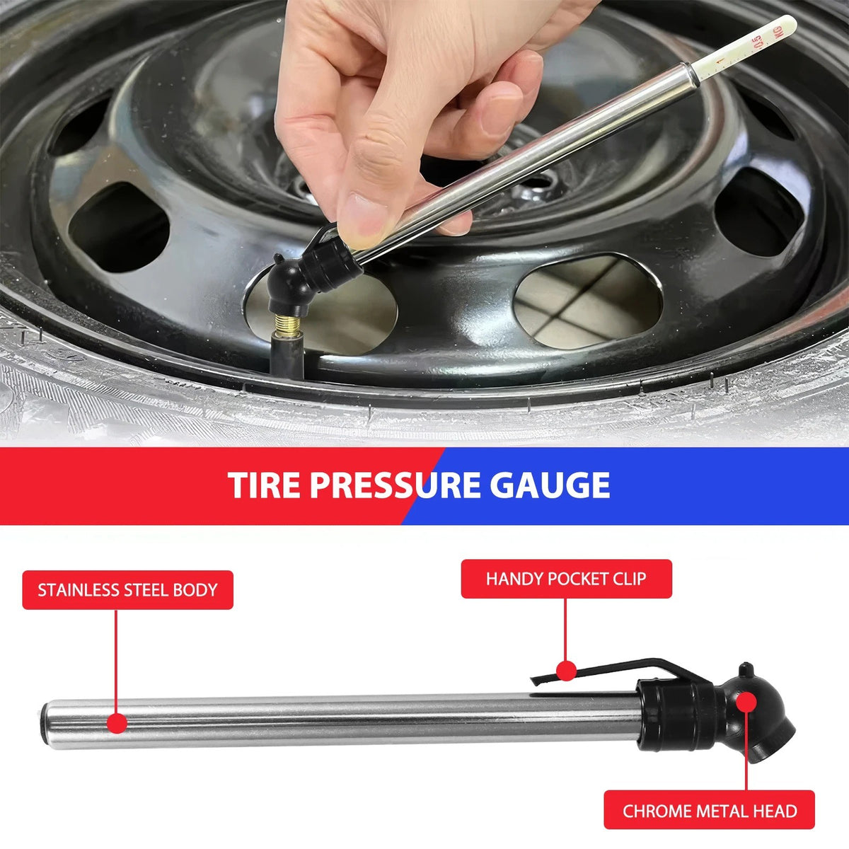 Tubeless Tyre Puncture Repair Plug Kit for Car, Van and Motorcycle