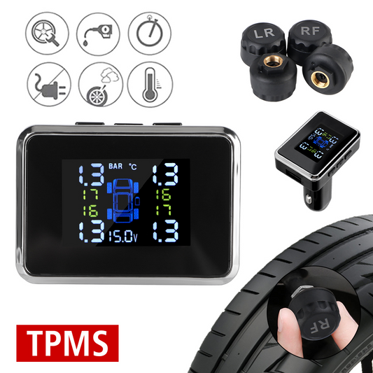 Leepee Wireless Cigarette-Lighter TPMS Tyre Pressure Alarm Sensors