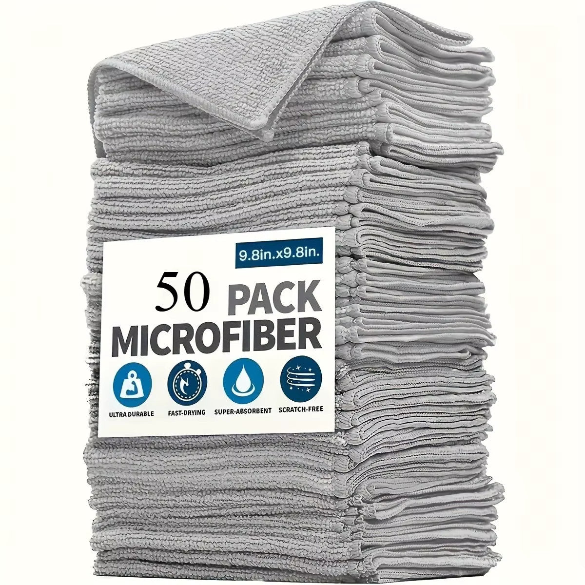 Lint-Free Absorbent Reusable Microfibre Cleaning Cloths for Car and Home