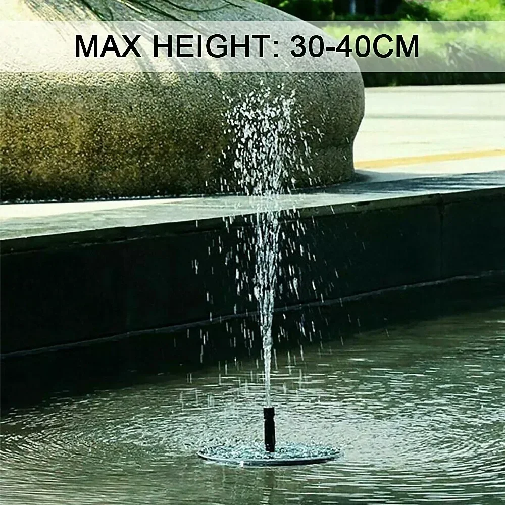 Solar-Powered Floating Fountain Pump for Pond or Bird Bath