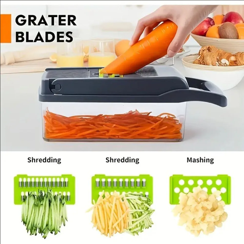 Mandoline Vegetable Chopper, Slicer and Cheese Grater