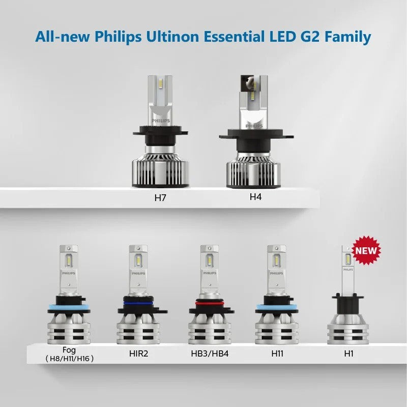 Philips Ultinon Essential G2 LED Bulbs H1/H4/H7/H8/H11/H16/HB3/HB4/HIR2/9003/9005/9006