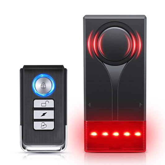 108dB Wireless LED Car Alarm with Vibration Sensor and Remote