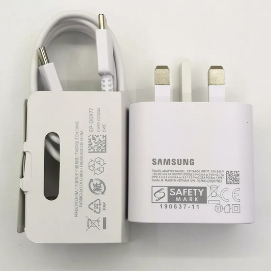 Samsung 45W Super Fast Charger with UK Plug and 6ft Cable for Galaxy Phones