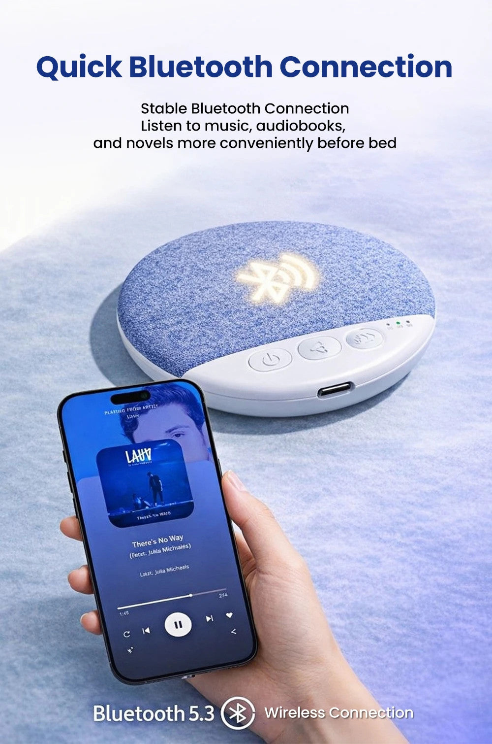 ZBS Wireless Bluetooth Bone-Conduction Under-Pillow Speaker