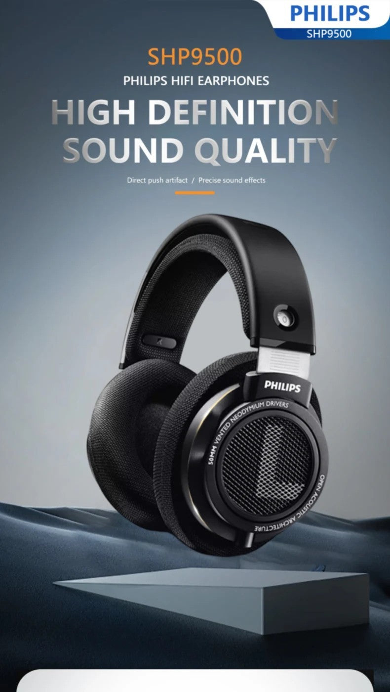 Philips SHP9500 Open-Back Hi-Fi Over-Ear Headphones