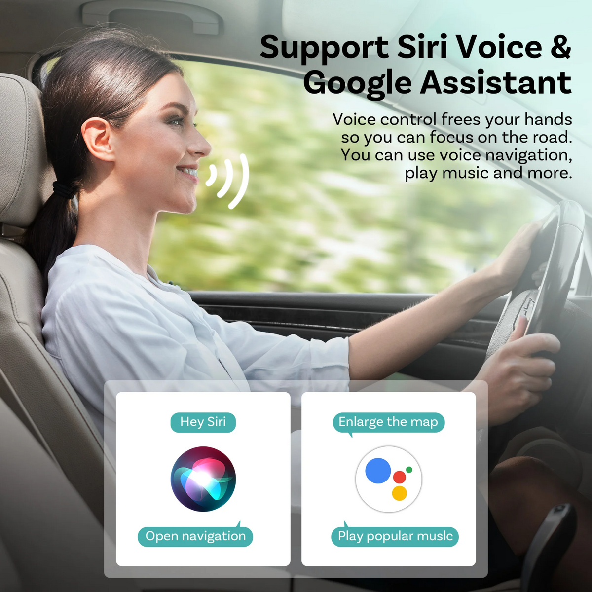 Ottocast CA525T Mini Wireless CarPlay and Android Auto Adapter with One-Click Button