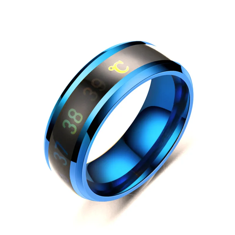 Utag Intelligent Titanium Steel Mood Temperature-Sensing Ring