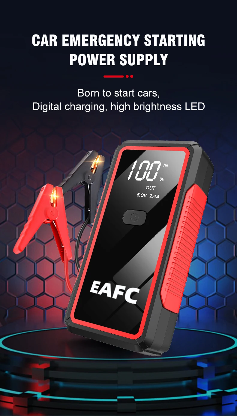 EAFC 600A 12V Car Battery Jump Starter and Power Bank