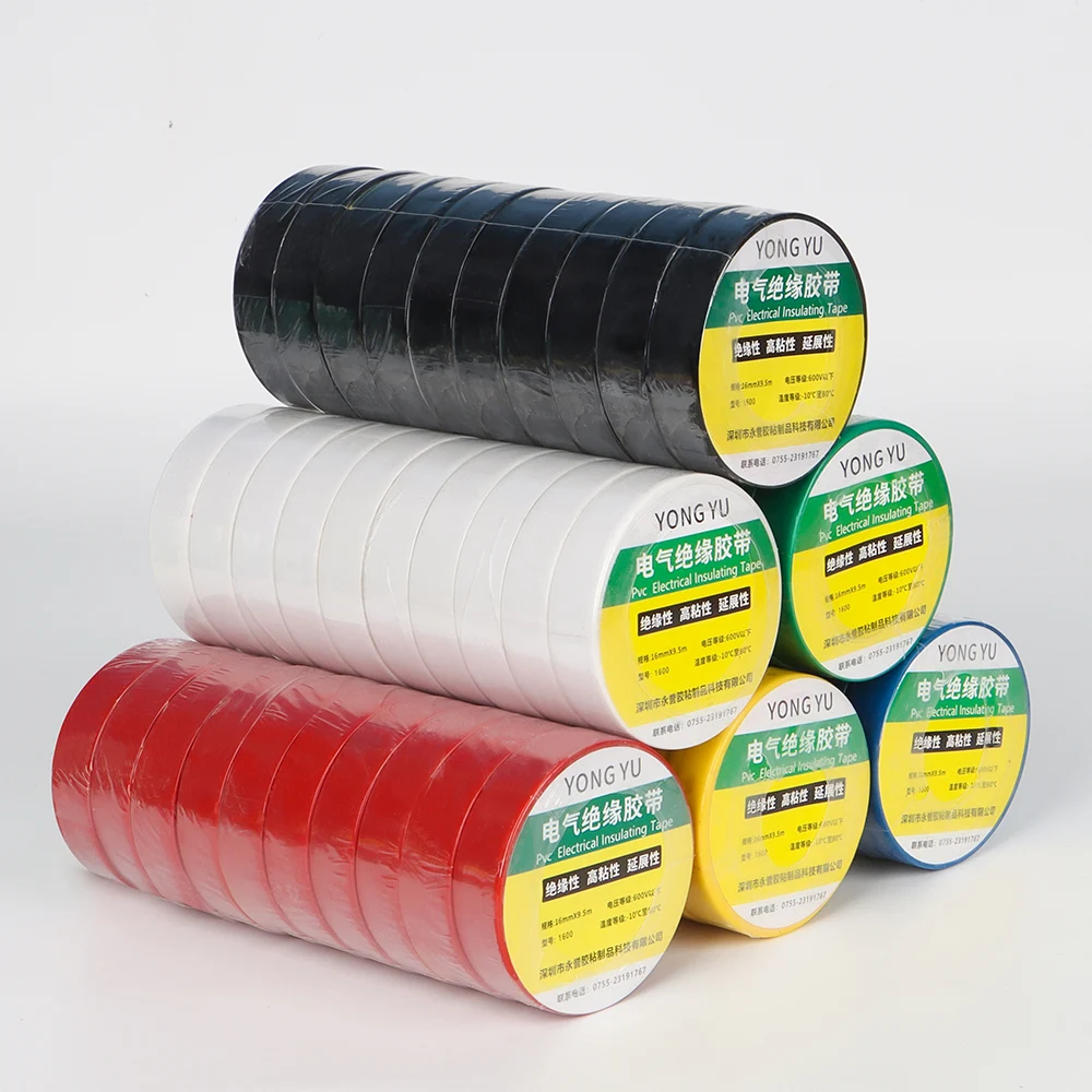 WRWR High-Temperature Black Electrical Insulation Tape — 10 Rolls