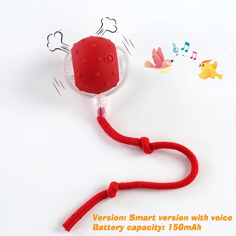 Automatic Rolling Ball Toy with Faux Tail for Cats and Dogs