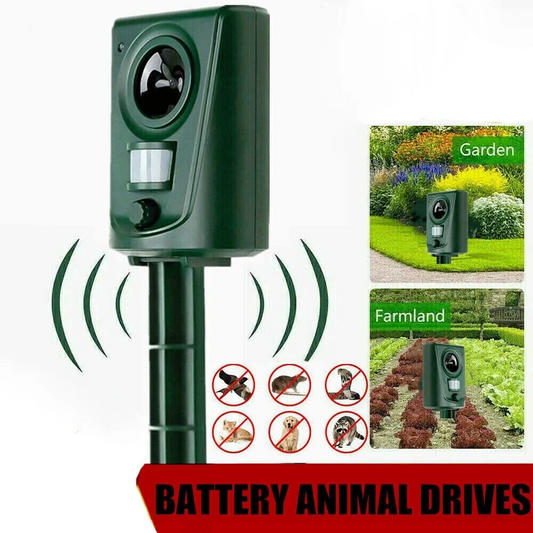 Sai Jin Finger Battery-Powered Ultrasonic Garden Animal and Pest Repeller