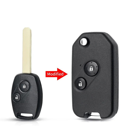 Remotefobcentre 2-Button HON66 Flip Key Case for Honda Accord/Civic/Jazz/CR-V