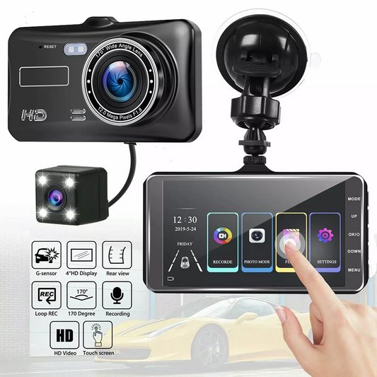 Wdszkmyf 4-Inch 1080p Pro Front/Rear Dash Cam with Night Vision