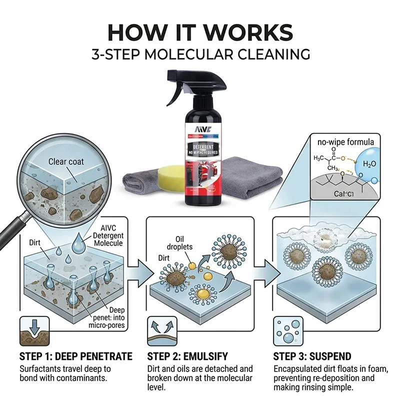 Aivc Car Paint Cleaner Spray for Insect and Sticky Stains