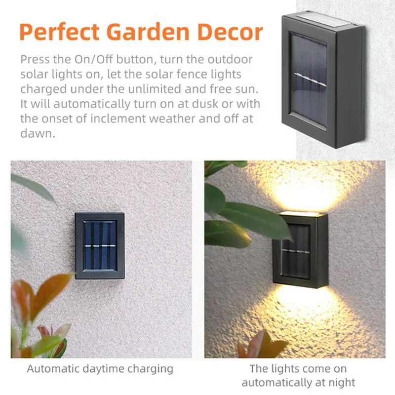 Super-Cheese Solar Up/Down Outdoor Wall Spotlights