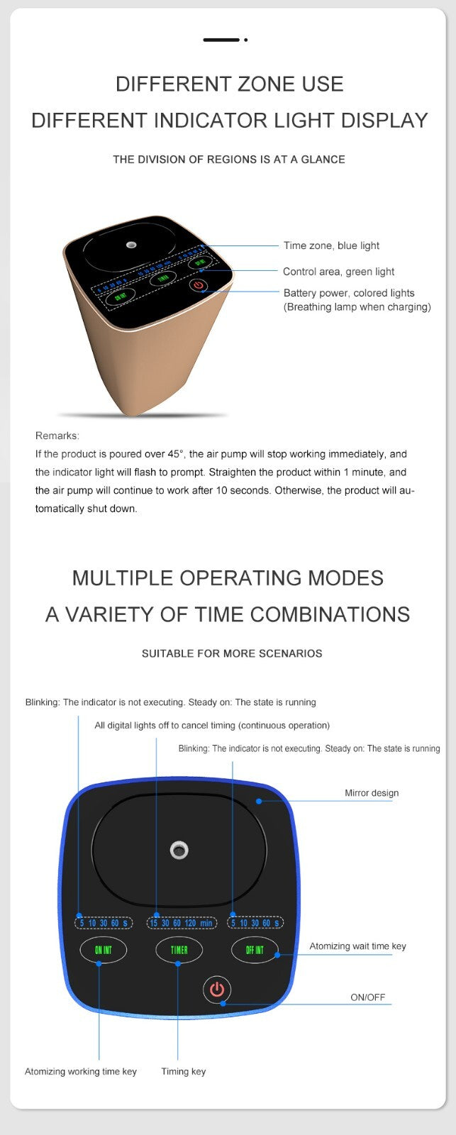 Zaytuna Ultrasonic LED Essential Oil Diffuser and Humidifier