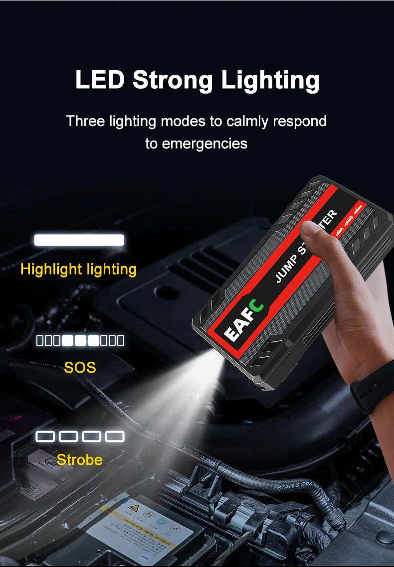 EAFC 600A 12V Car Battery Jump Starter and Power Bank