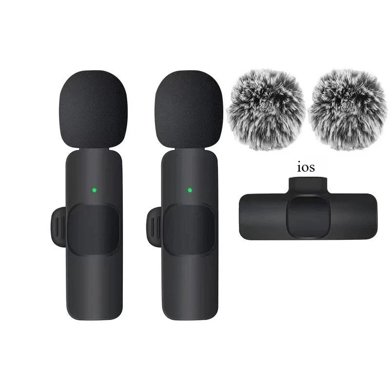 Basix Wireless Lavalier Clip Microphone for iPhone/Samsung Audio and Video