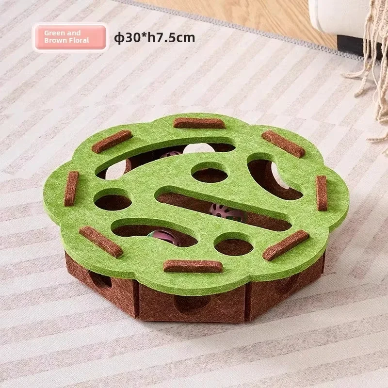 Interactive Cat Puzzle Ball for Indoor Exercise and Hunting