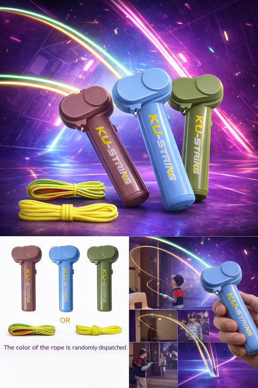 ZBS Glow-in-the-Dark Handheld Electric Rope Launcher Toy
