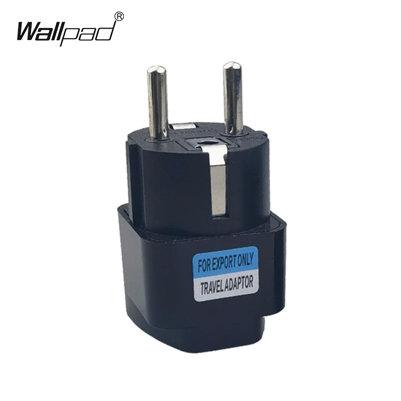 Black Universal EU Plug Adapter for AU/UK/US/KR/RU/FR