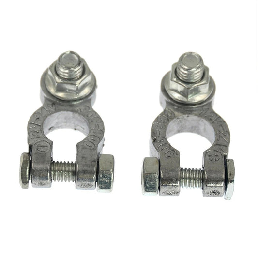 Heavy-Duty 8mm Car Battery Terminals, Positive/Negative — Pair