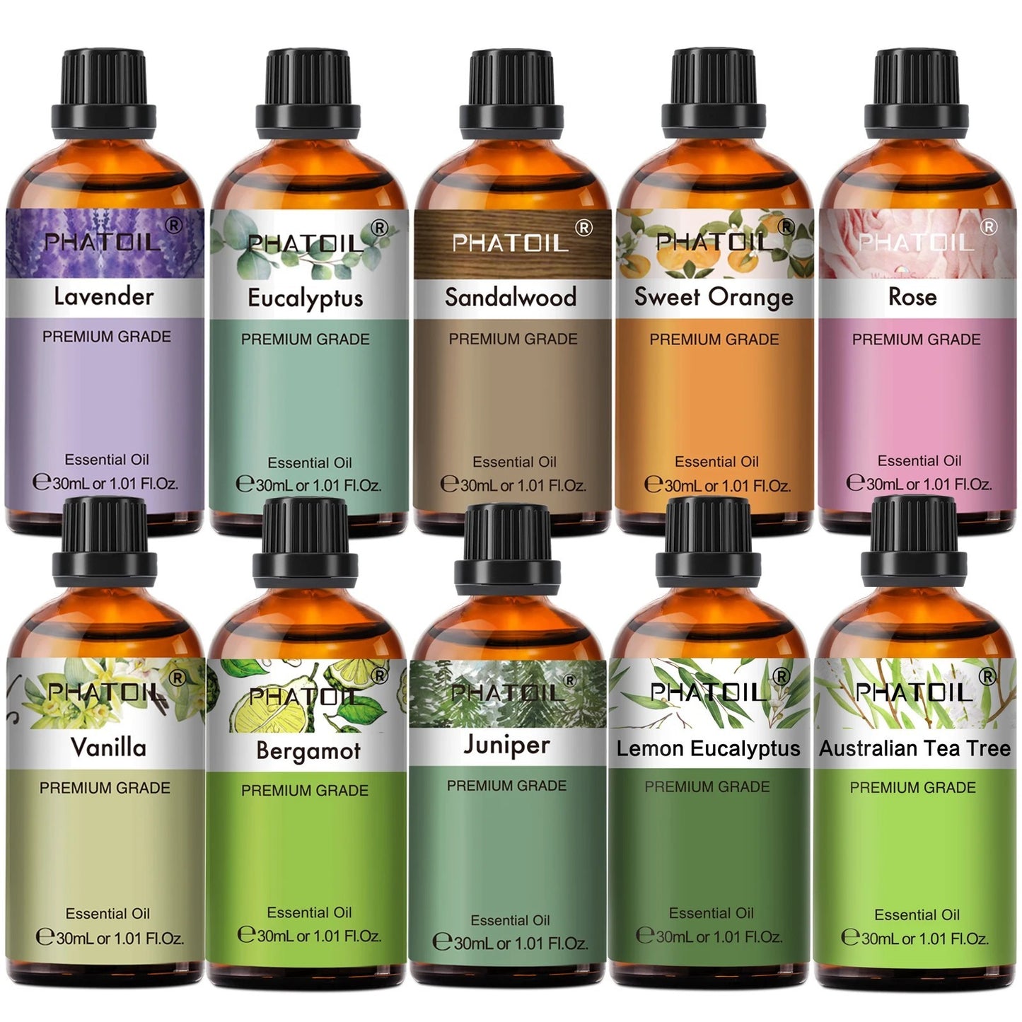 Phatoil Pure Natural Essential Oils 100ml for Diffusers and Burners