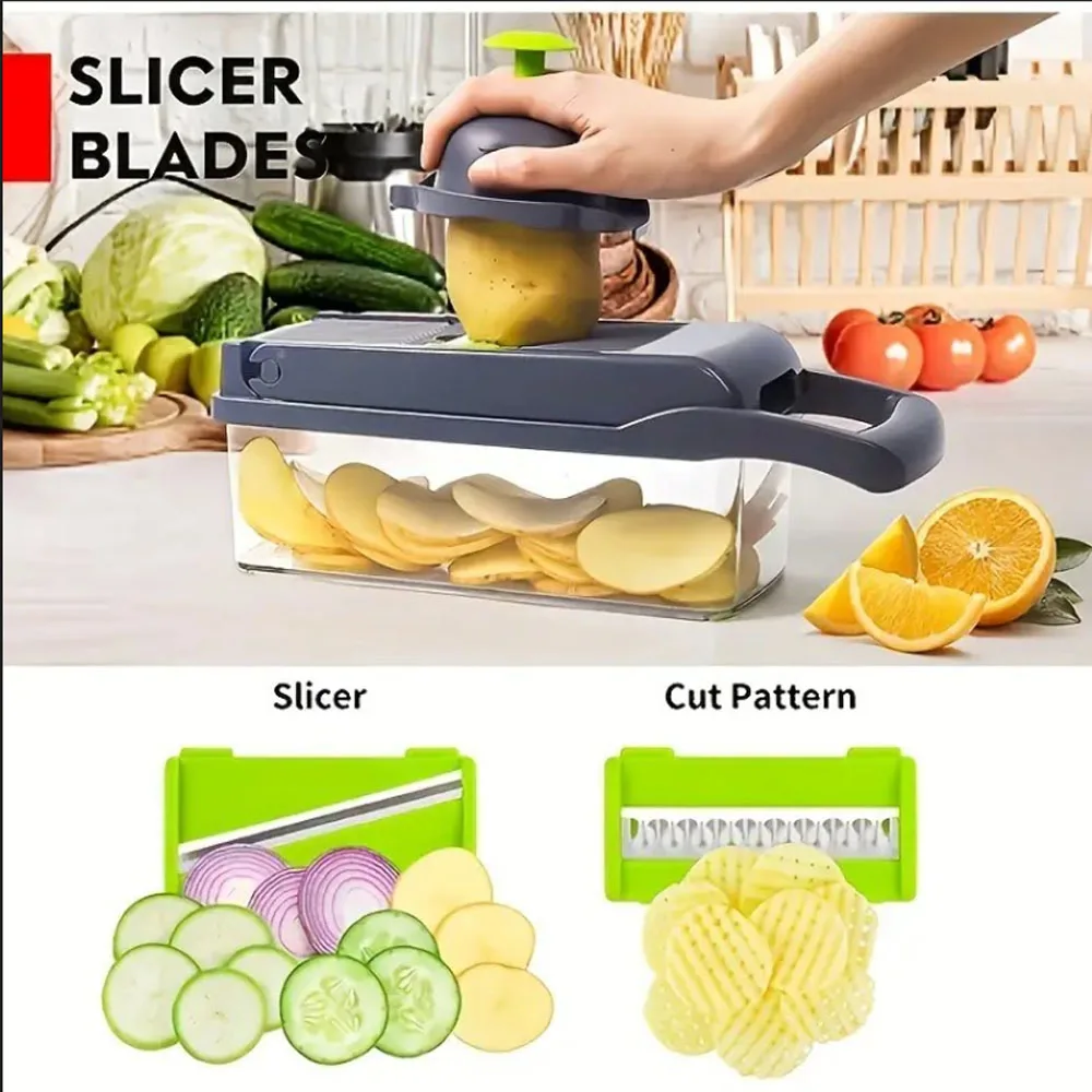Mandoline Vegetable Chopper, Slicer and Cheese Grater