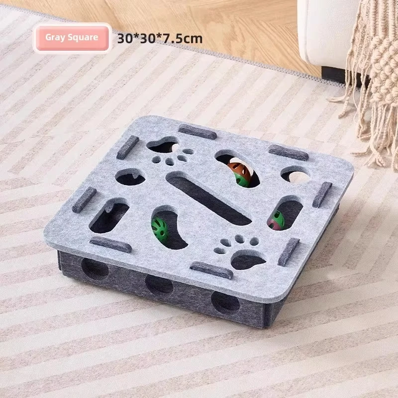 Interactive Cat Puzzle Ball for Indoor Exercise and Hunting